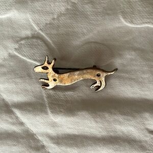 Metal Artisan Dachshund Lapel Pin Sausage Dog Weener Dog Dog Lover Jewelry